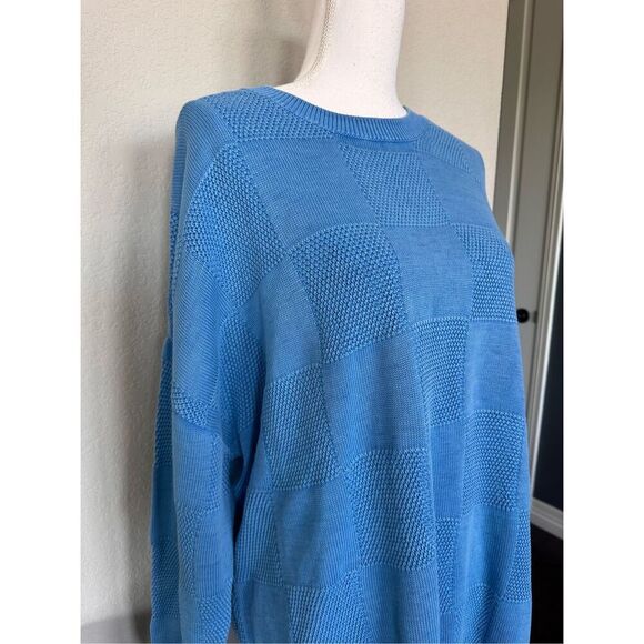Vineyard Vines Men’s XXL Blue Square Knit Sweater 100% Cotton - Picture 4 of 6